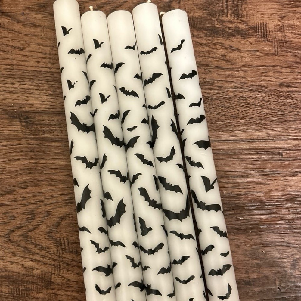 Halloween Spooky Bat Candles Taper Candlestick (Set of 5) Martha‎ Stewart Style
